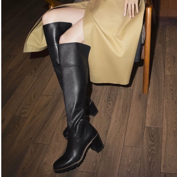 Vince Camuto Shoes - Vince Camuto Black leather Over the Knee Boots Classic Design size 8M wide calf